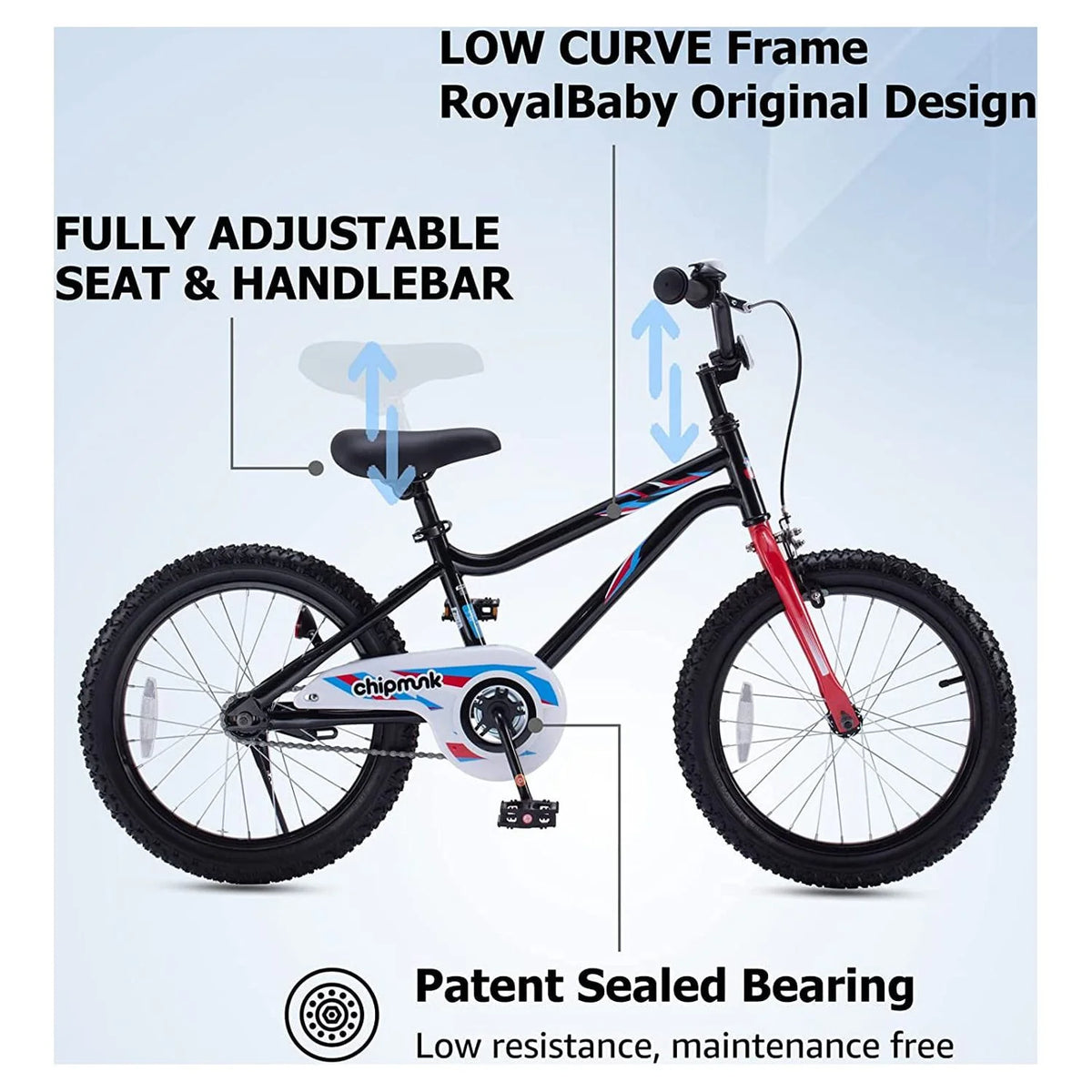 Kids Bike 18 Inch Bicycle with Kickstand Blue B83365