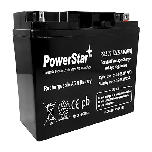 12V 22Ah Sealed Lead Acid AGM Rechargeable Deep Cycle Battery D115