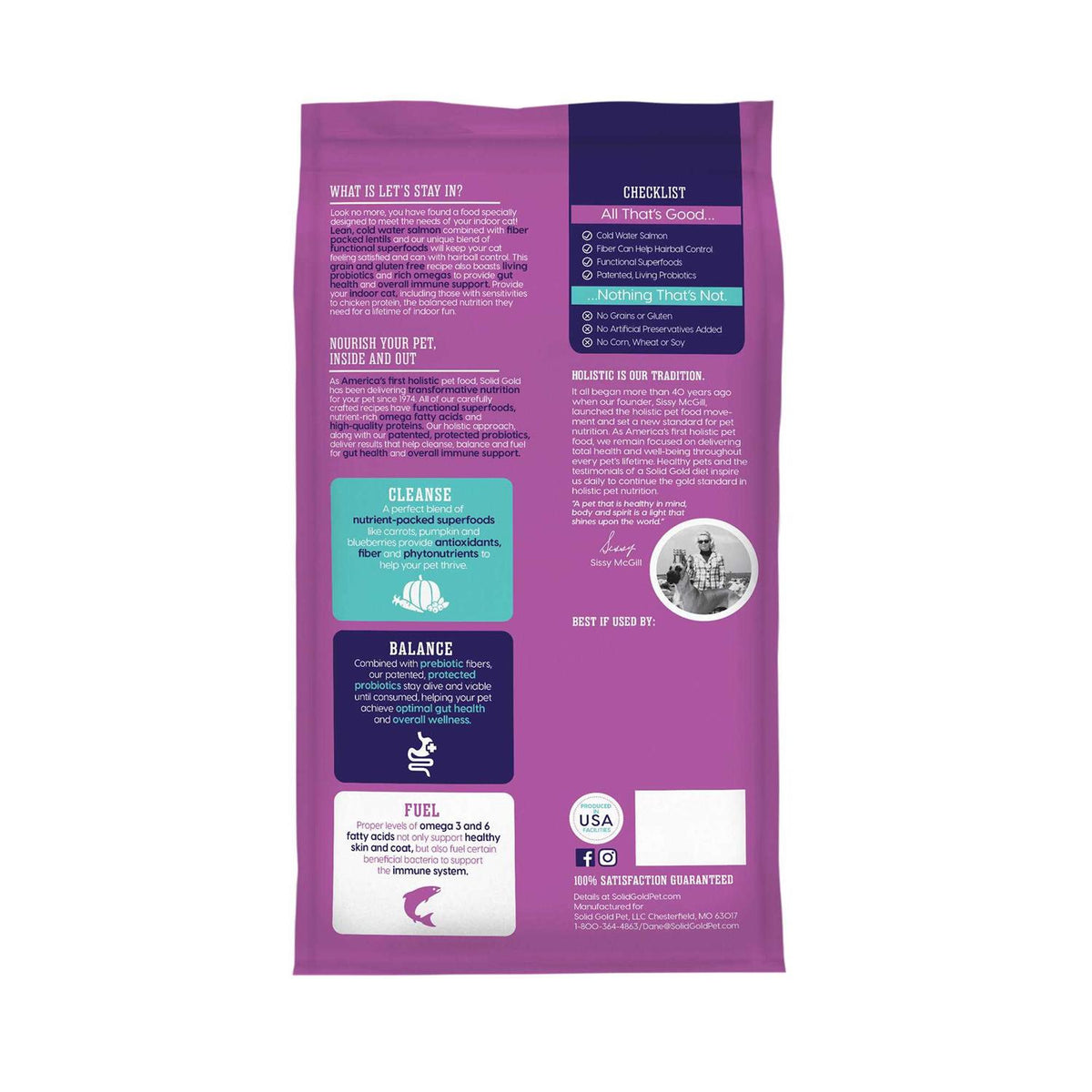 Solid Gold Indoor Lentil & Apple Recipe Grain-Free Dry Cat Food A687404