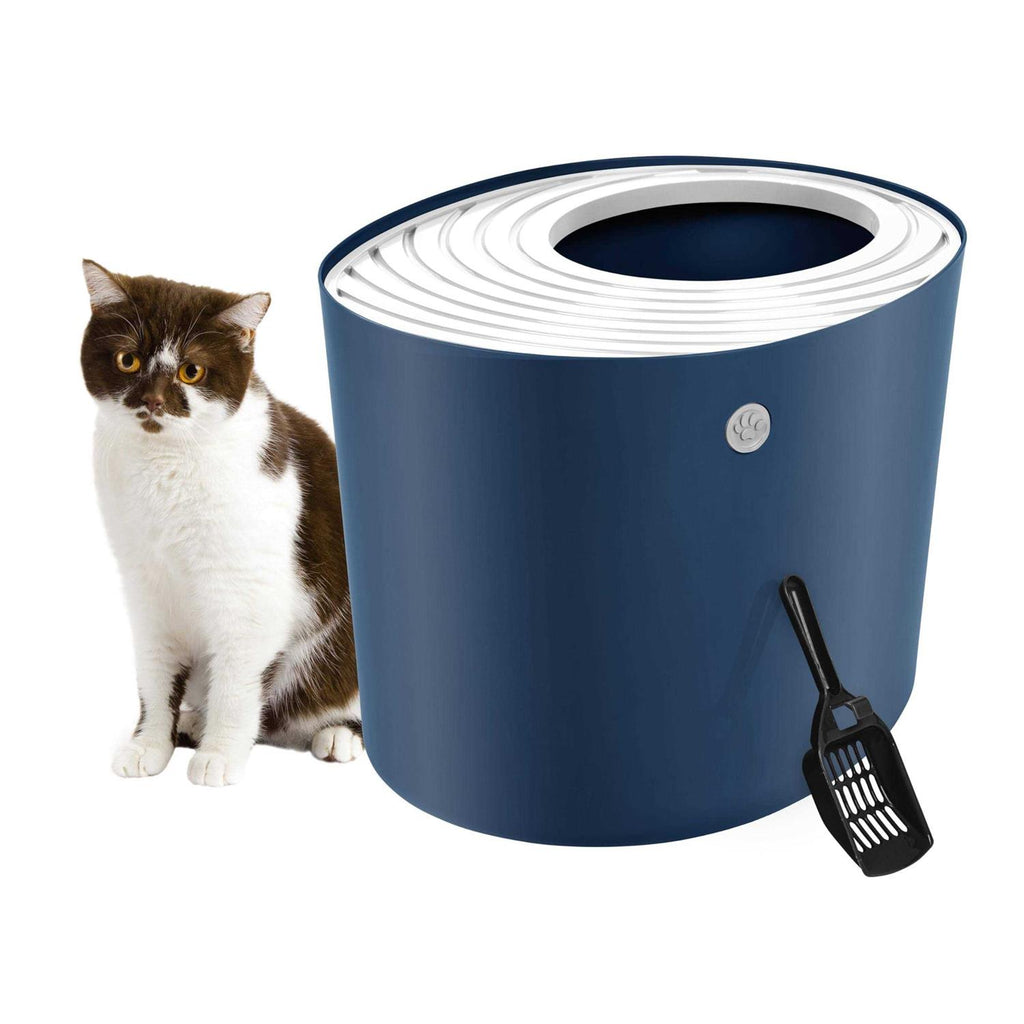 Top Entry Cat Litter Box with Scoop D837625