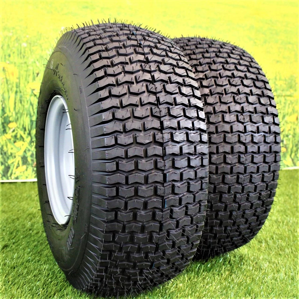 20x8.00-8 4 Ply Lawn & Garden Mower Tires & Wheels Set of Two H5704