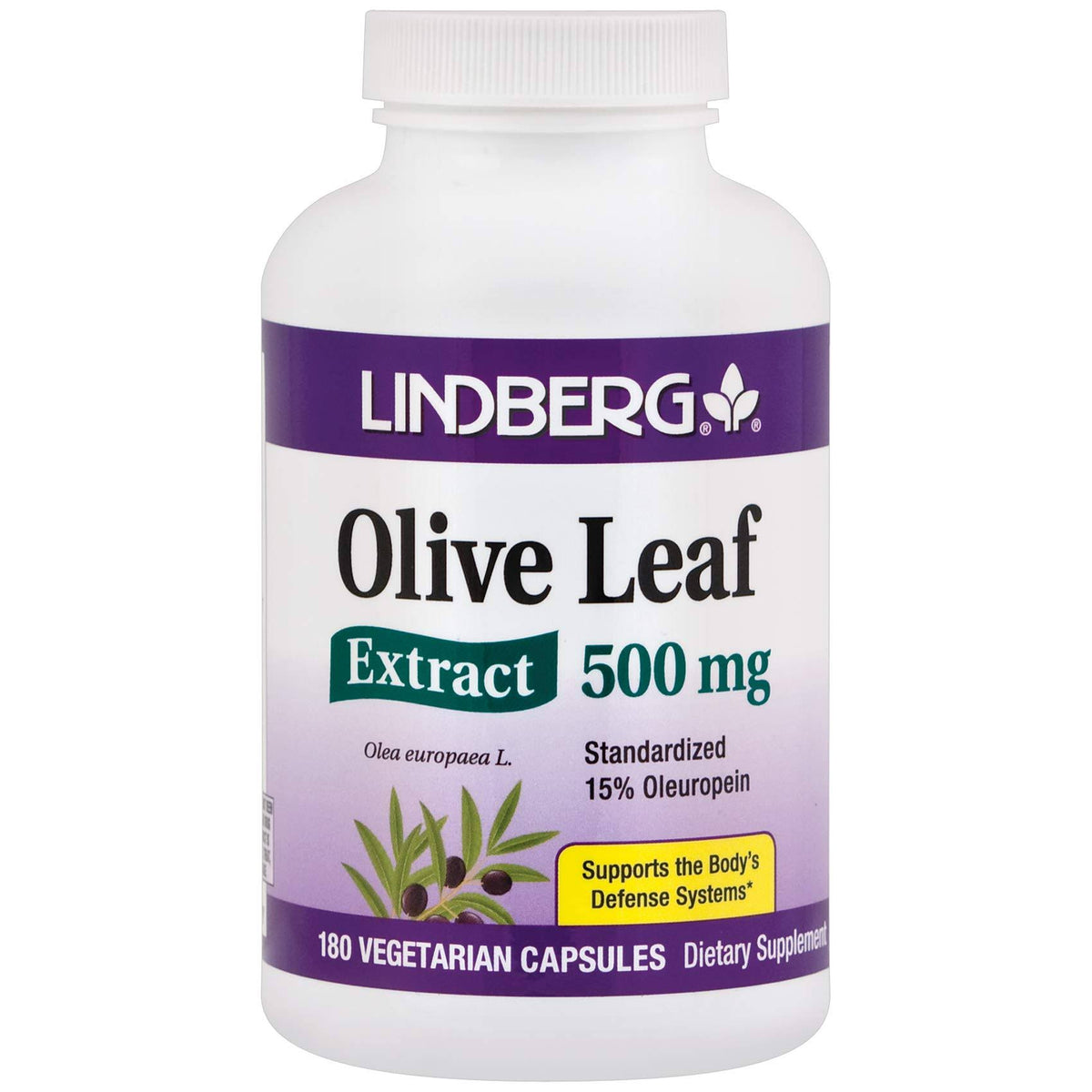 Olive Leaf Extract 500 mg 15% Oleuropein 180 Veg Caps V179249
