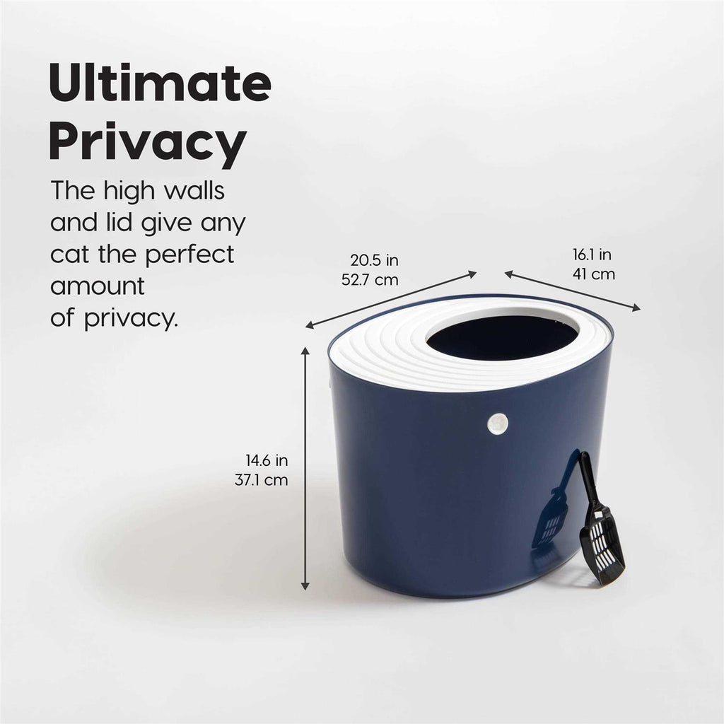 Top Entry Cat Litter Box with Scoop D837625