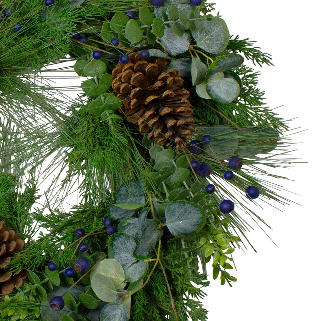 Artificial Christmas Wreath 28x22 Unlit F7844