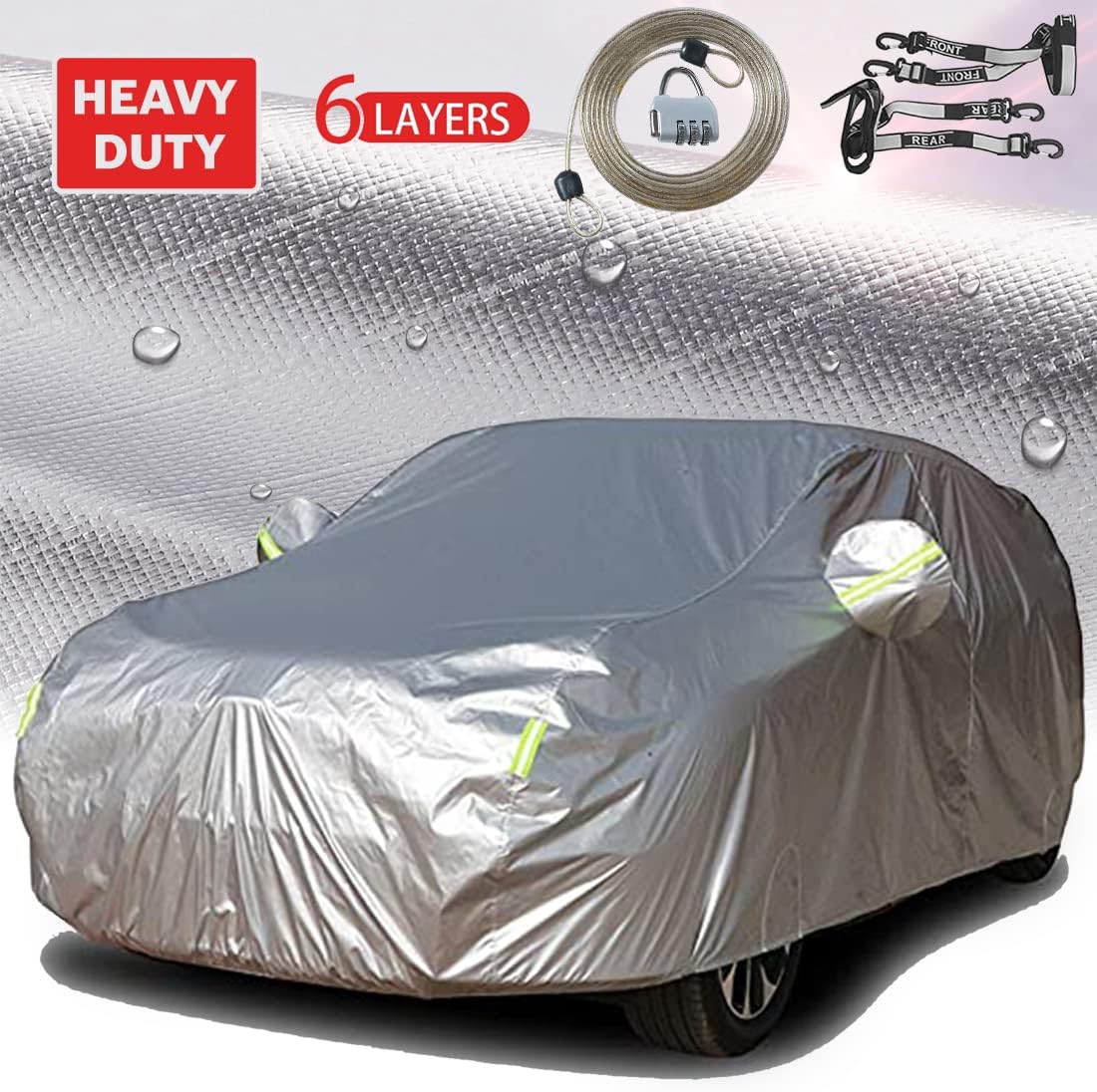 6 Layers SUV Car Cover Waterproof All Weather W52559