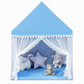 Kids Play Tent Playhouse Castle with Mat Blue J719
