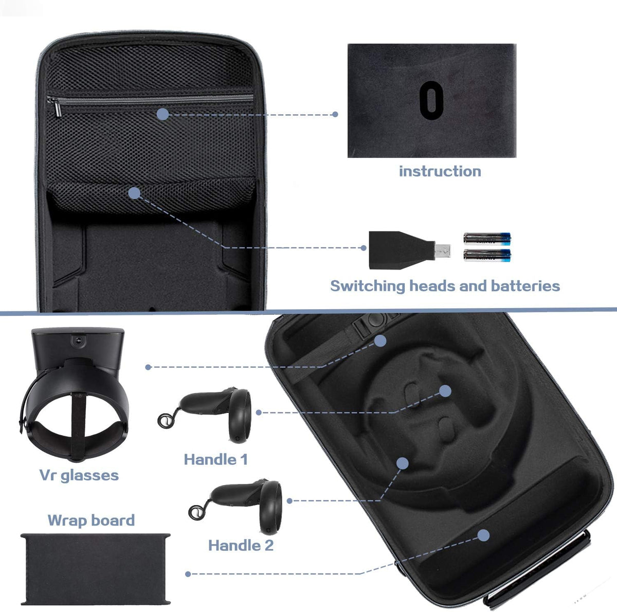VR Gaming Headset Travel Case U81082