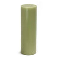 Unscented Sage Green Pillar Candle Set of 12 J58980