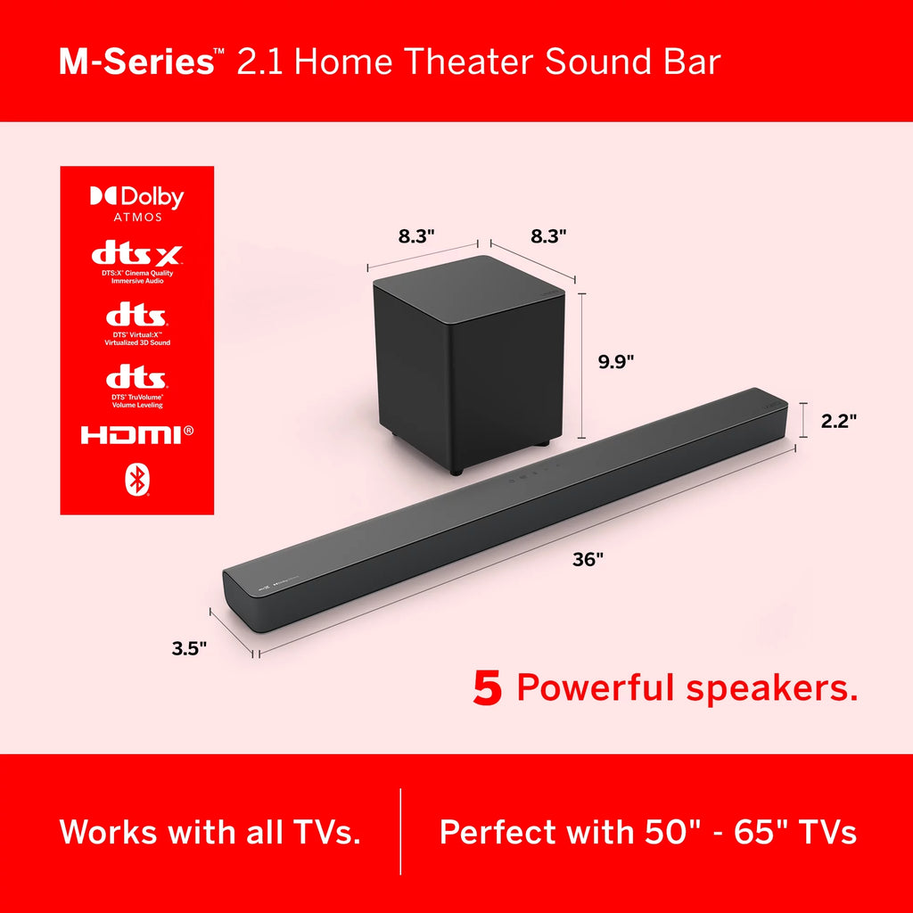 2.1 Sound Bar with Wireless Subwoofer F274