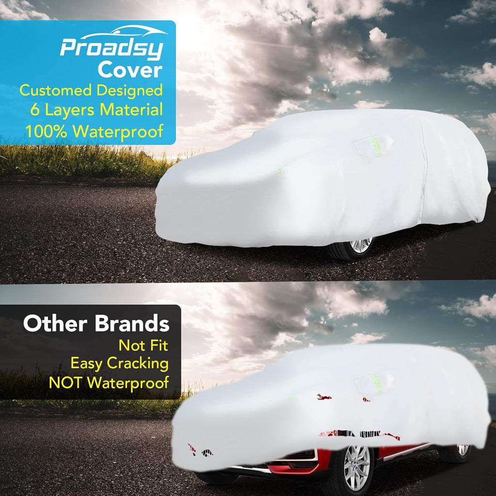 6 Layers All Weather Waterproof Car Cover with Zipper Y934