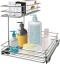 Pull Out Cabinet Organizer, 2 Tier Sliding Wire Drawer N516630