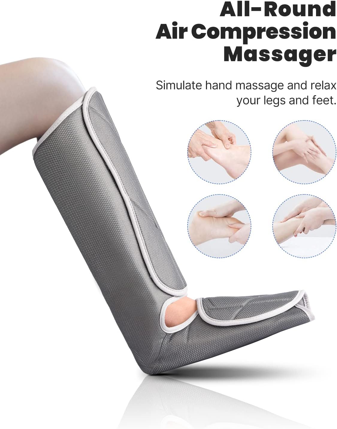Leg Massager with Handheld Controller 3 Intensity 2 Modes T22346