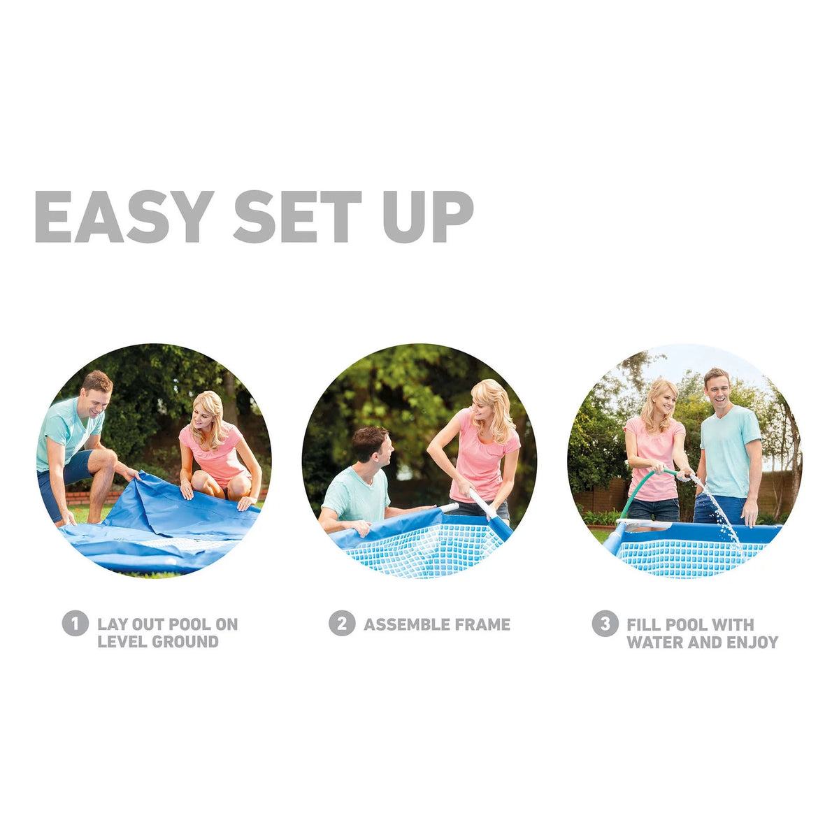 8.5ft x 26in Rectangular Frame Above Ground Swimming Pool R9150