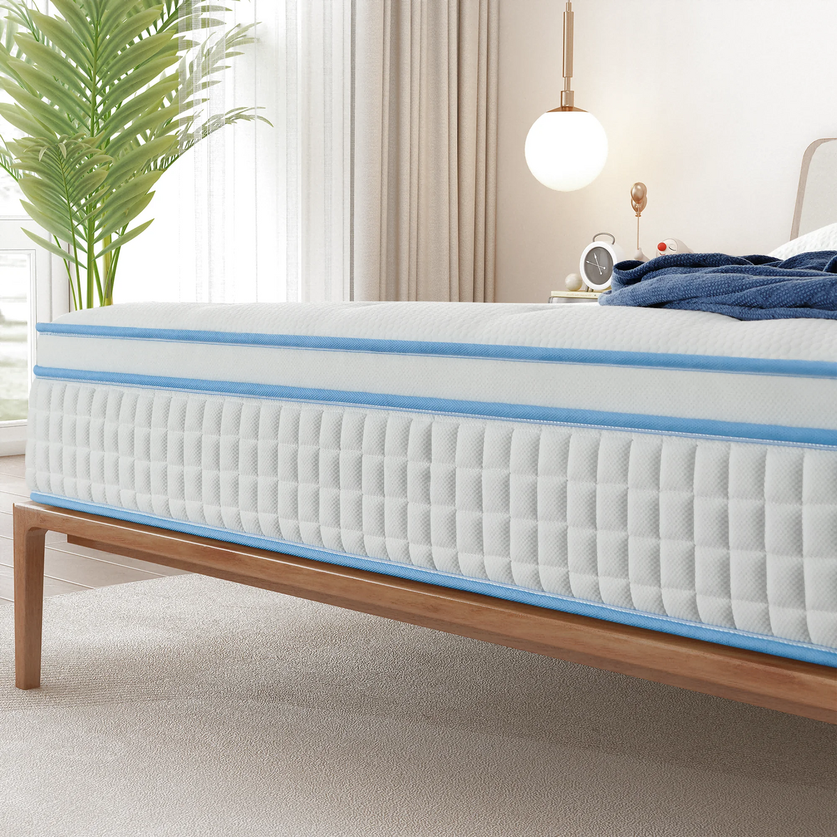 Queen 14 Inch Hybrid Gel Memory Foam Pocket Innerspring Mattress R70645
