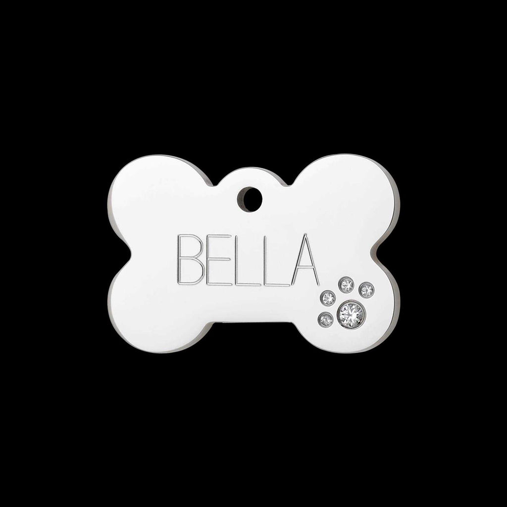 Diamante Pet ID Tag Bone P5309