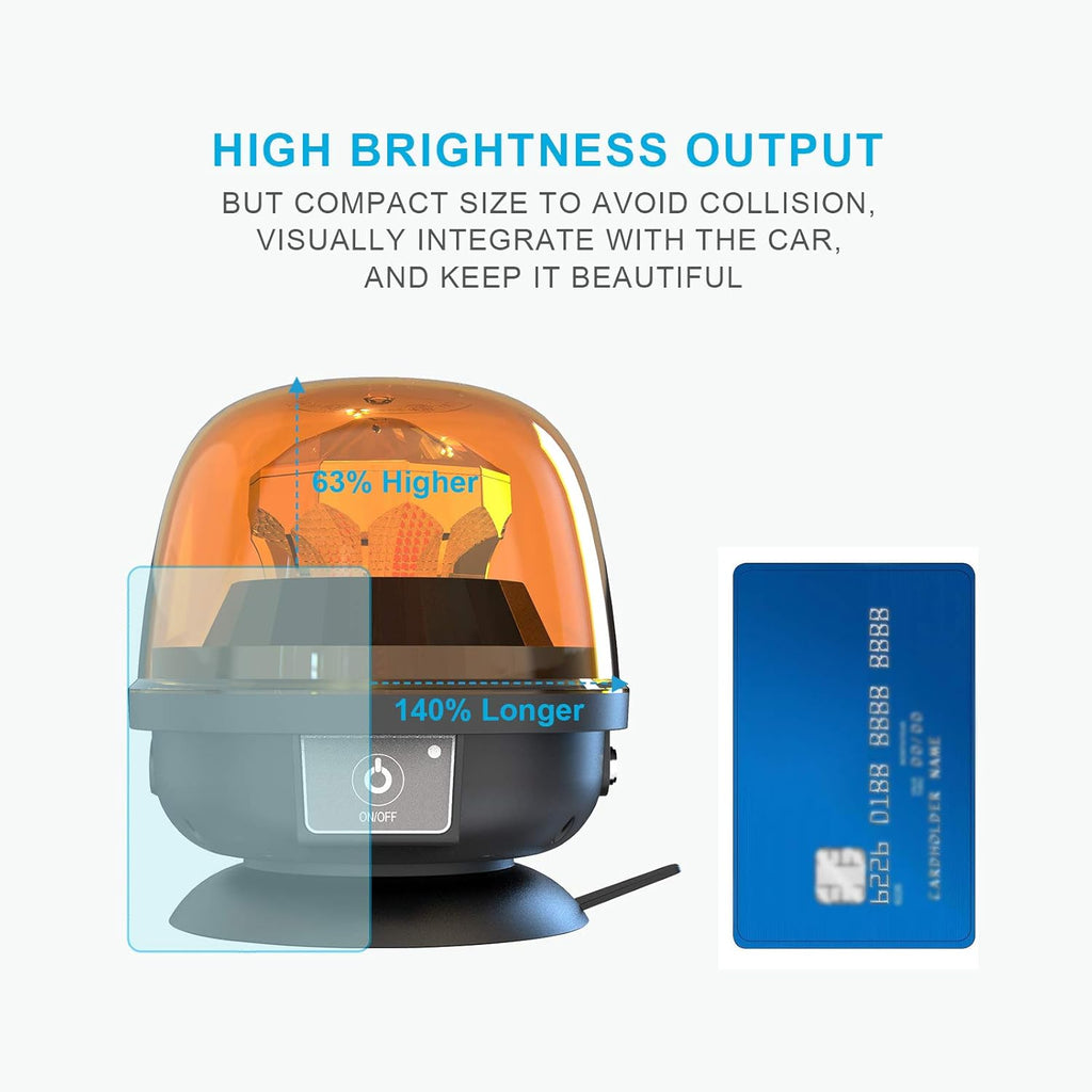 Magnetic Rechargeable Amber Warning Strobe Lights X3435