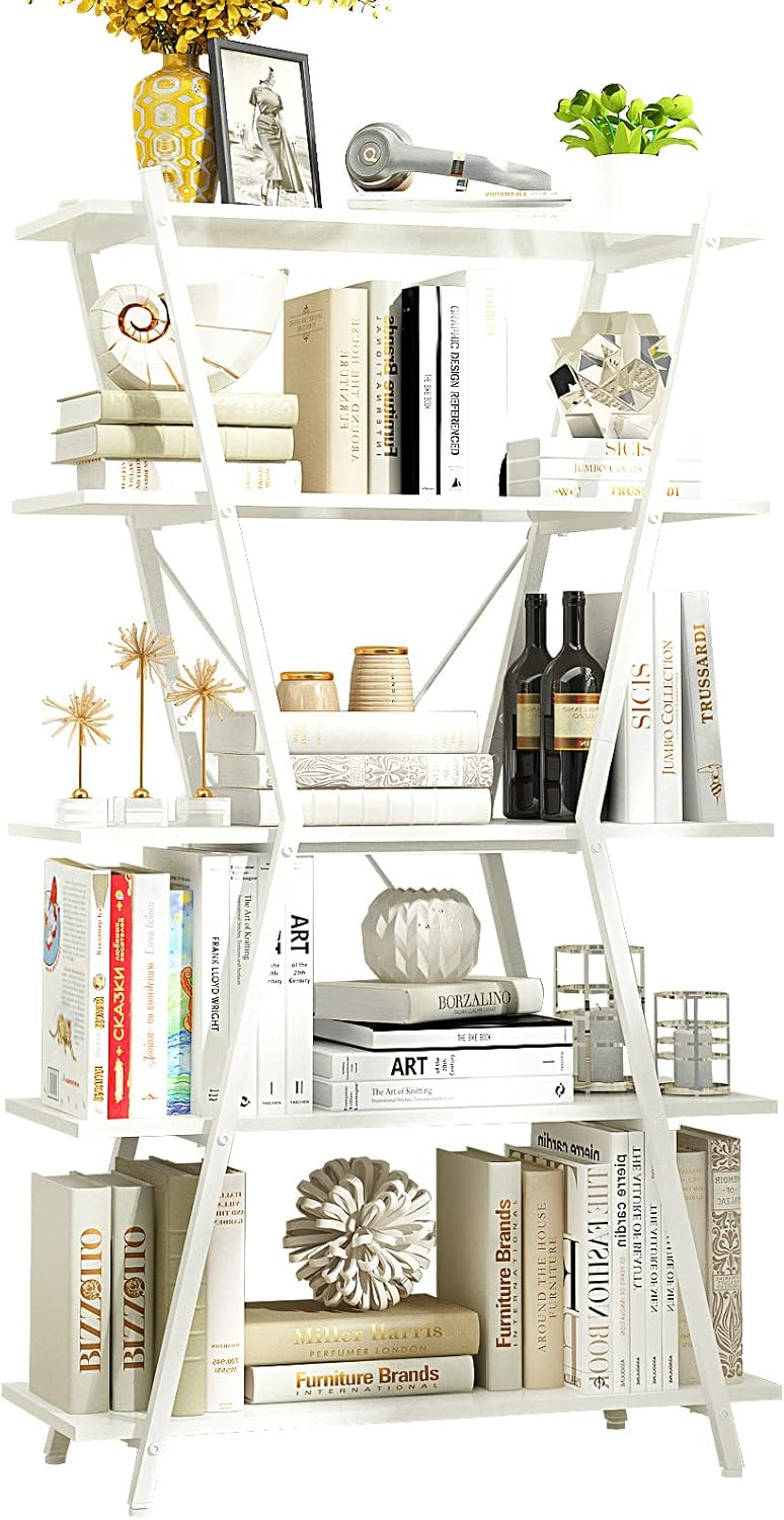 5 Tier Wood Bookshelf W376