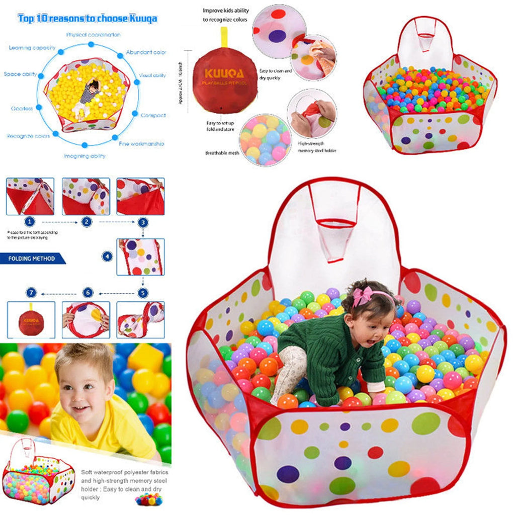 Baby Ball Pit Play Tent with Basketball Hoop Y12004