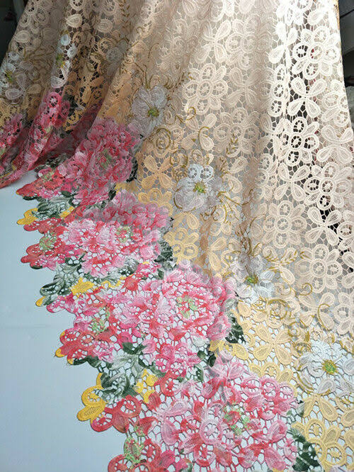 African Cord Lace Fabric Embroidery Mesh Q72307