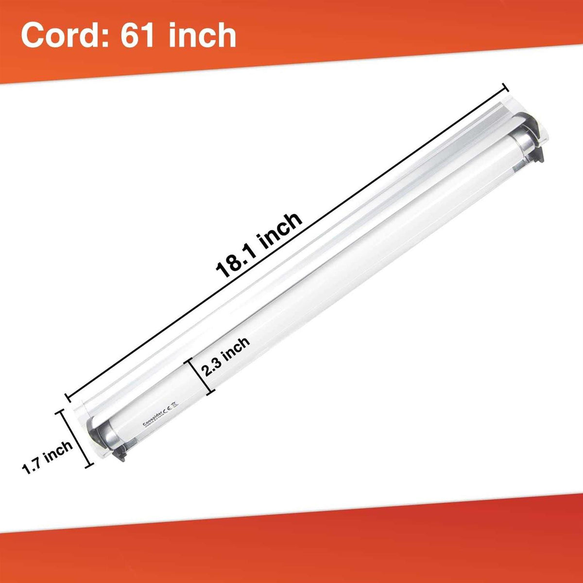 18-Inch 15 Watt UVB 10.0 Fluorescent Reptile Lighting Fixture D1464