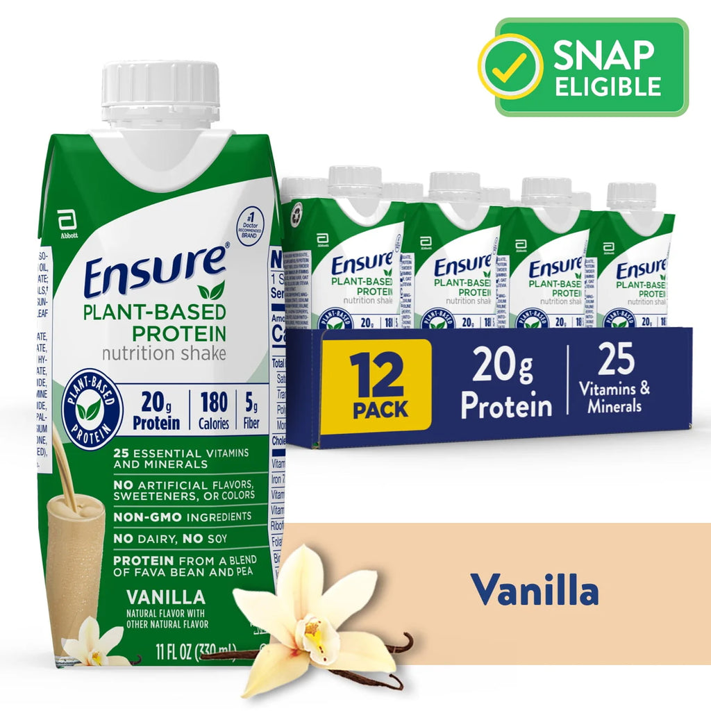 Plant-Based Vegan Protein Vanilla Nutrition Shake 12 Pack B30214