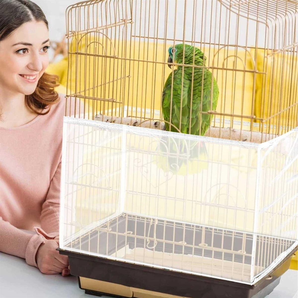 Large Adjustable Soft Airy Nylon Mesh Bird Cage Cover S26810