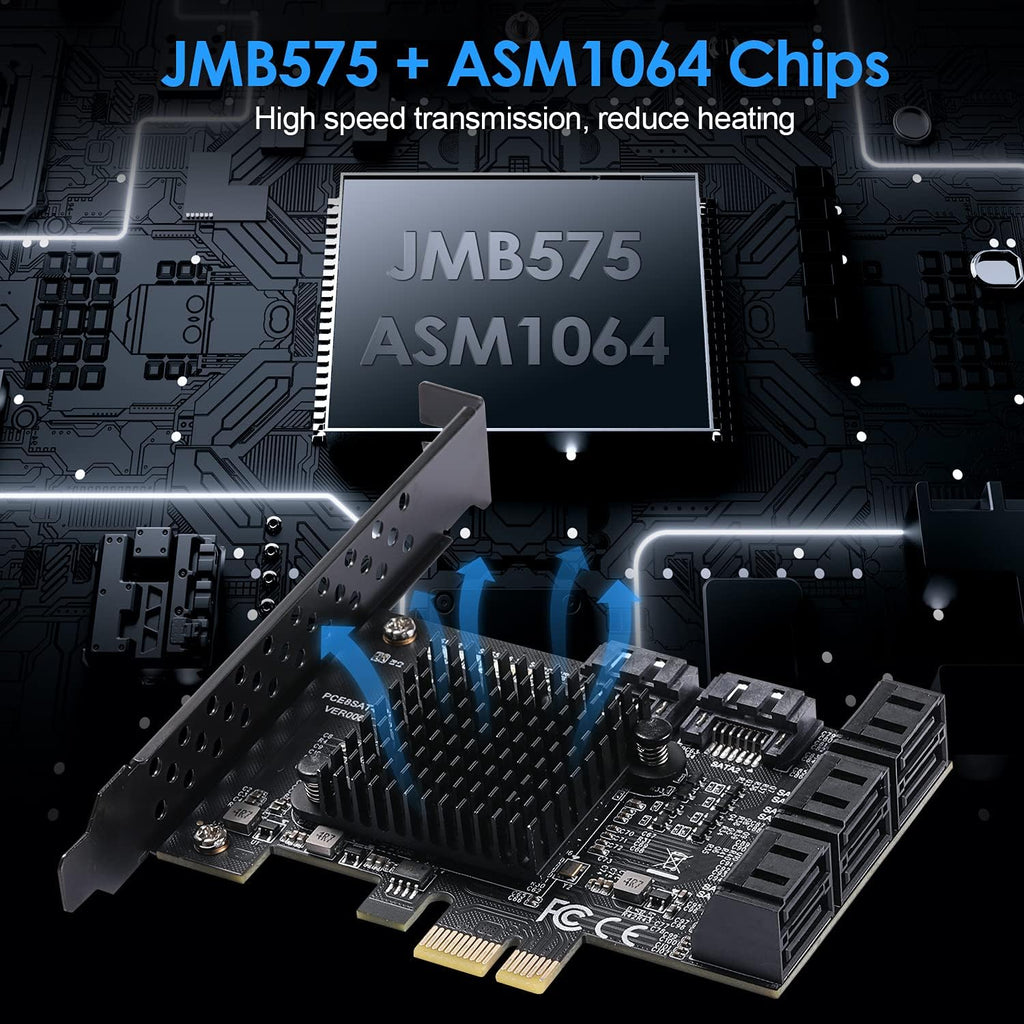 PCIe SATA Card 8 Ports SATA 3.0 Expansion Card C59248