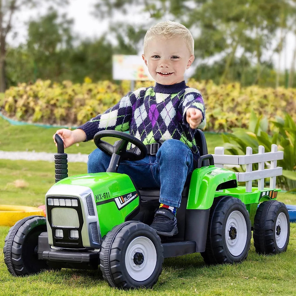 12V Kids Ride On Tractor with Trailer P546940