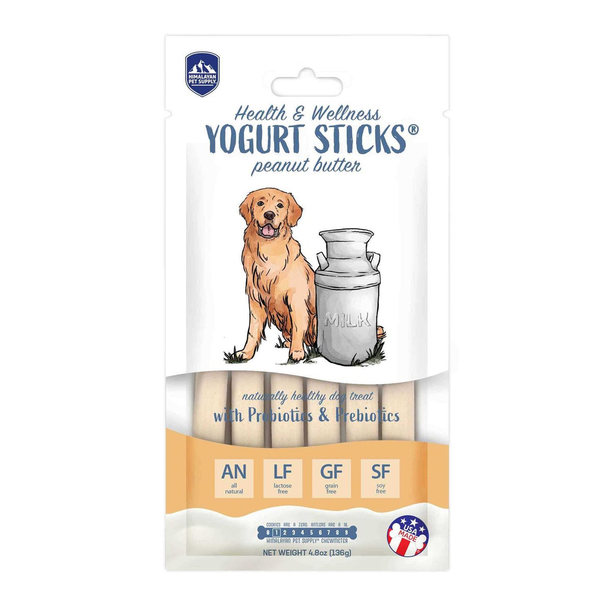 Yogurt Sticks Peanut Butter Dog Chew 4.8 oz N94905