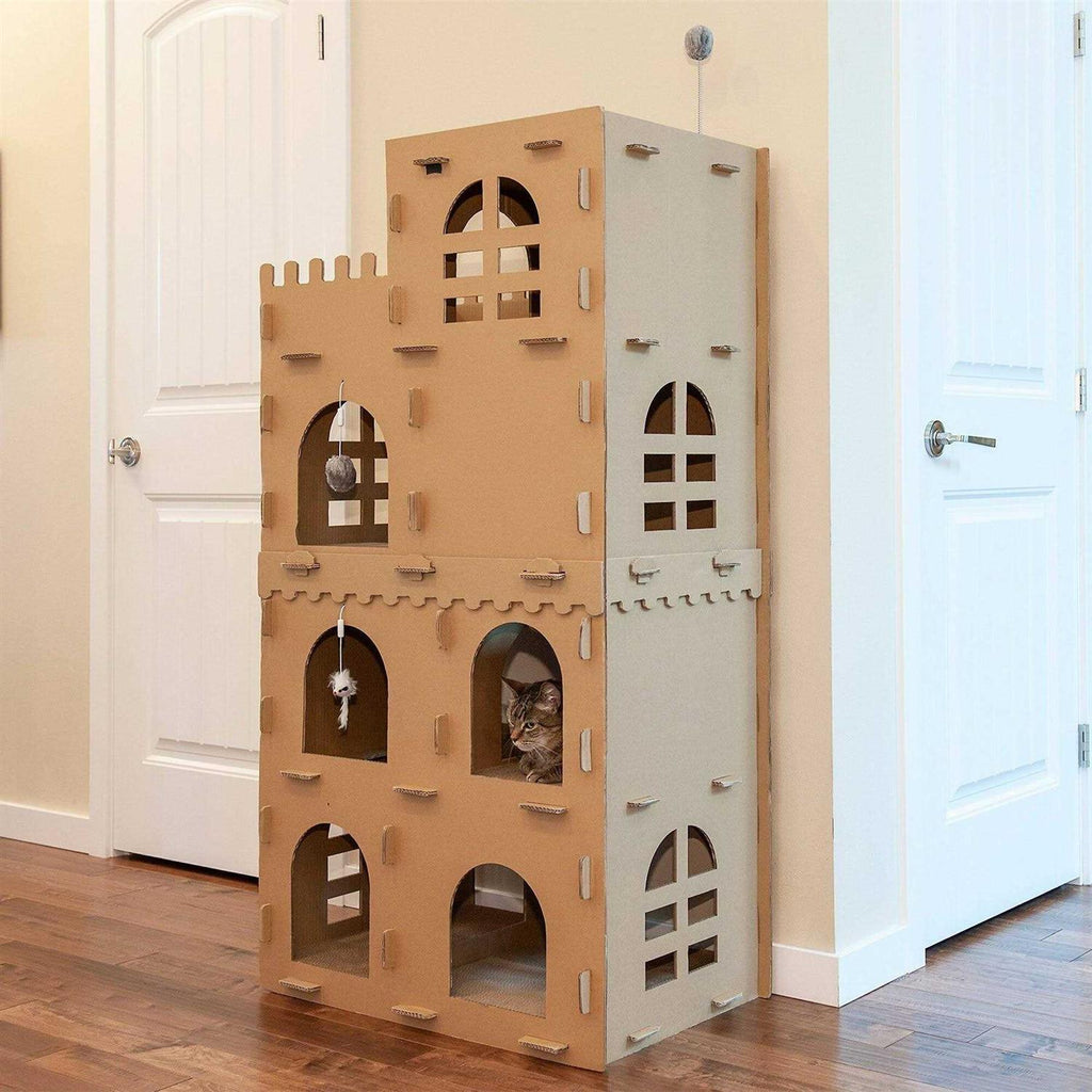 Corrugated Cat Scratcher House with Catnip W215193