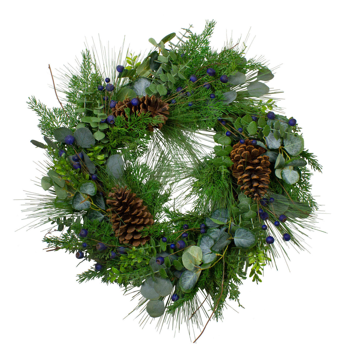 Artificial Christmas Wreath 28x22 Unlit F7844