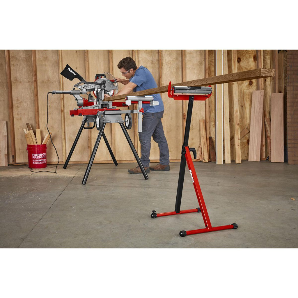 250 lb. Capacity Adjustable Roller Stand with Edge Guide Y34605