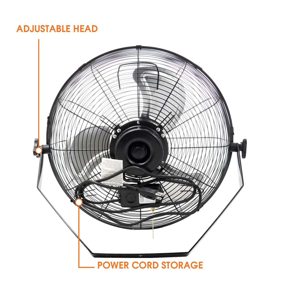 18 Wall Mountable Floor Fan with 3 Speed Settings U656260