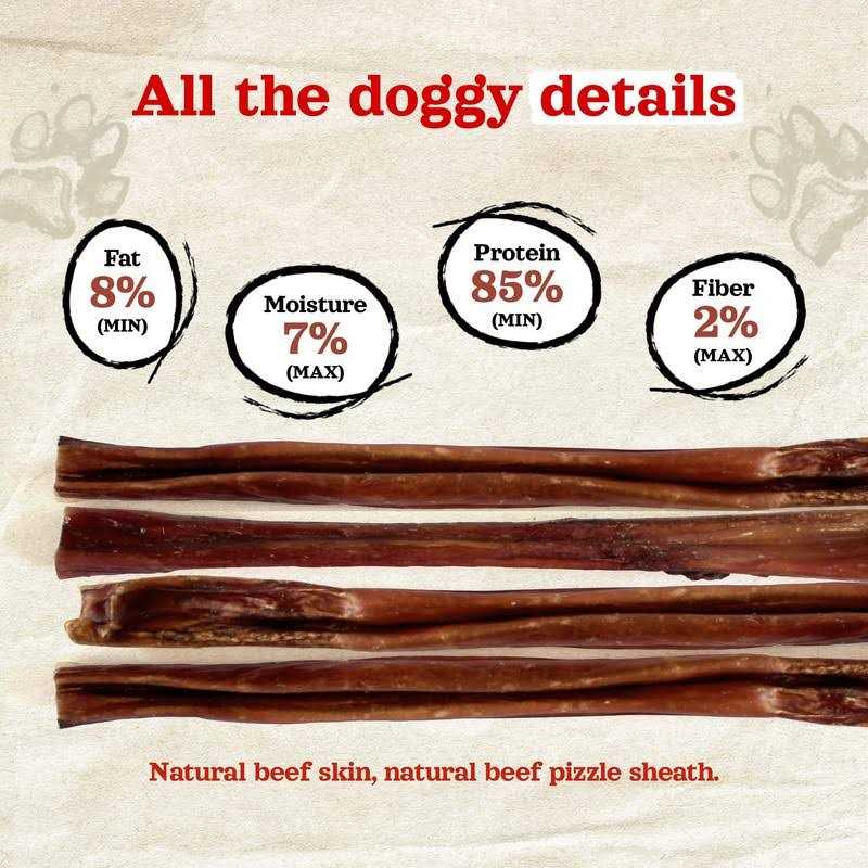Power Bully Sticks Dog Treats T3563