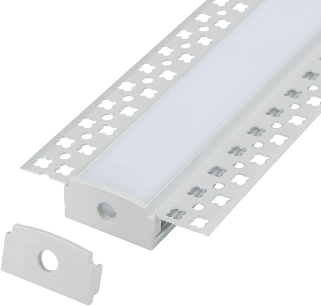 5-Pack 2 Meter Recessed LED Aluminum Channel with Diffuser and End Caps O37768