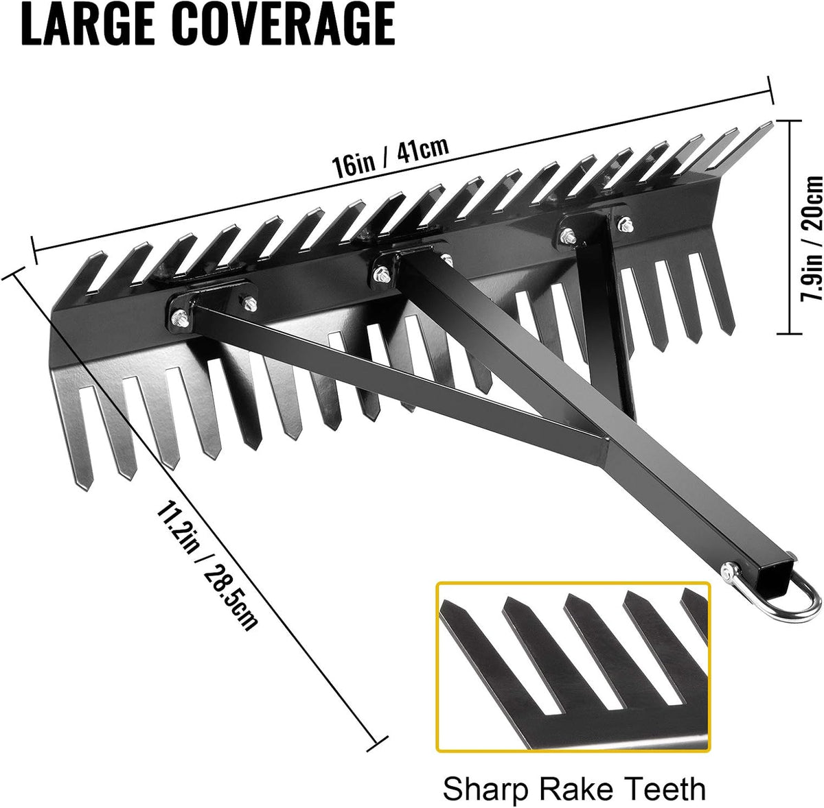 16 inch Double Sided Aquatic Weed Rake with 66ft Rope W1137