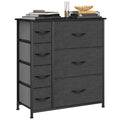 Light Gray 7 Drawer Fabric Dresser N4951