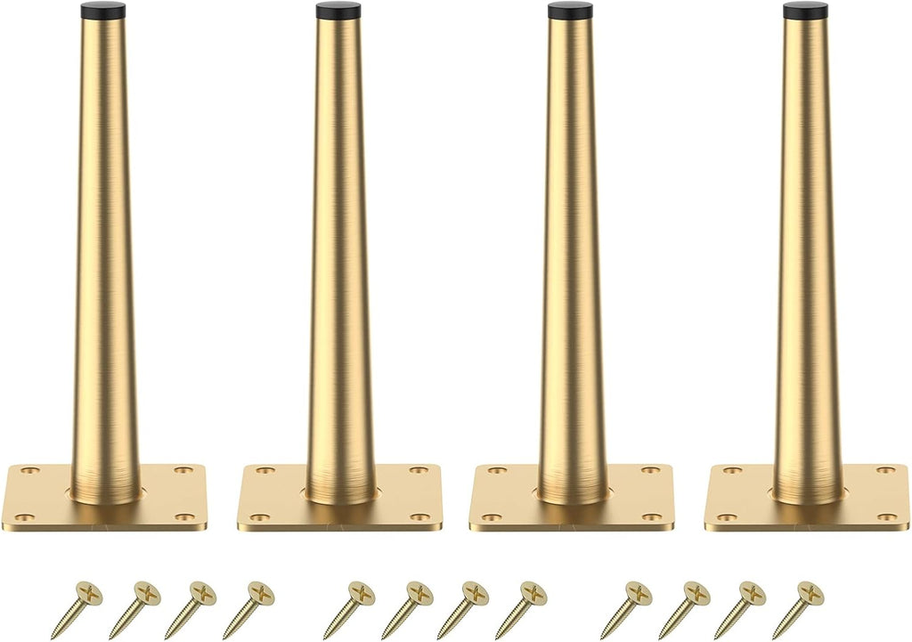 4 Pcs 6 Inch Matte Black Furniture Legs F940815
