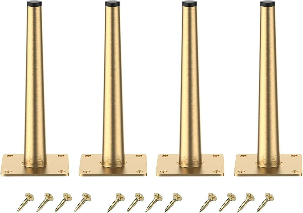 4 Pcs 6 Inch Matte Black Furniture Legs F940815