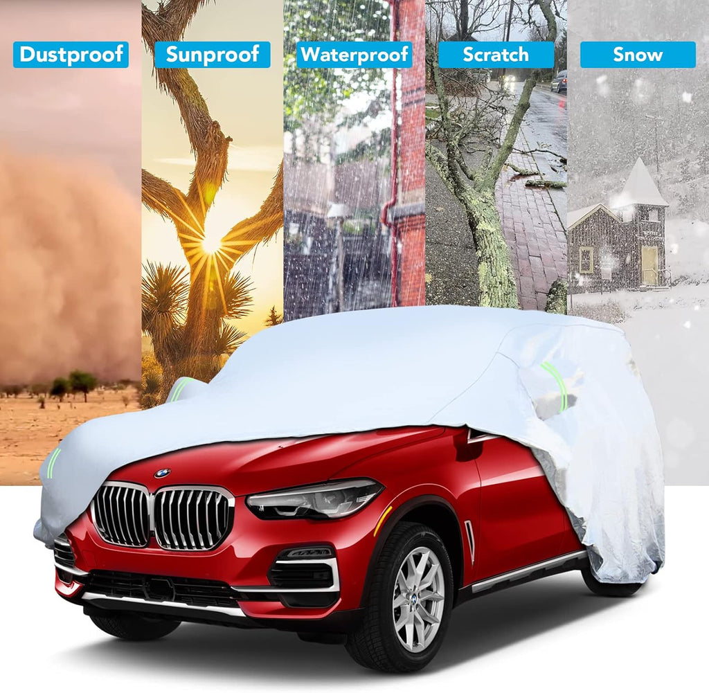 6 Layers All Weather Waterproof Car Cover with Zipper Y934
