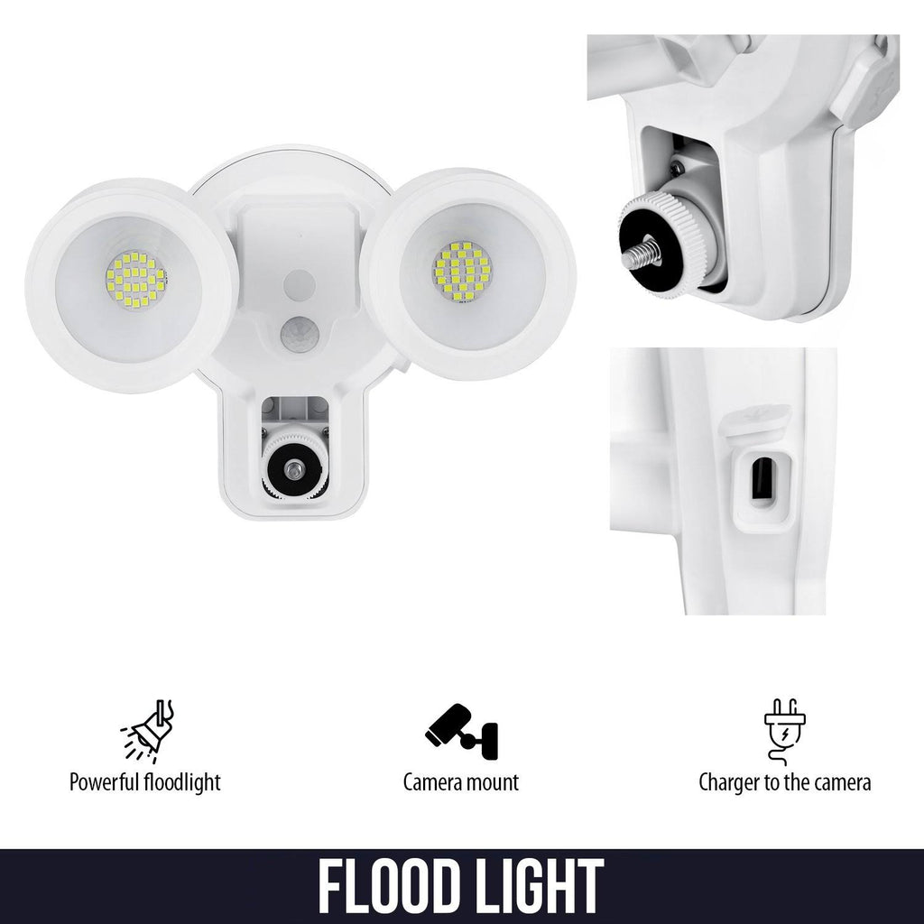 3-in-1 Floodlight, Charger and Mount (White) A986