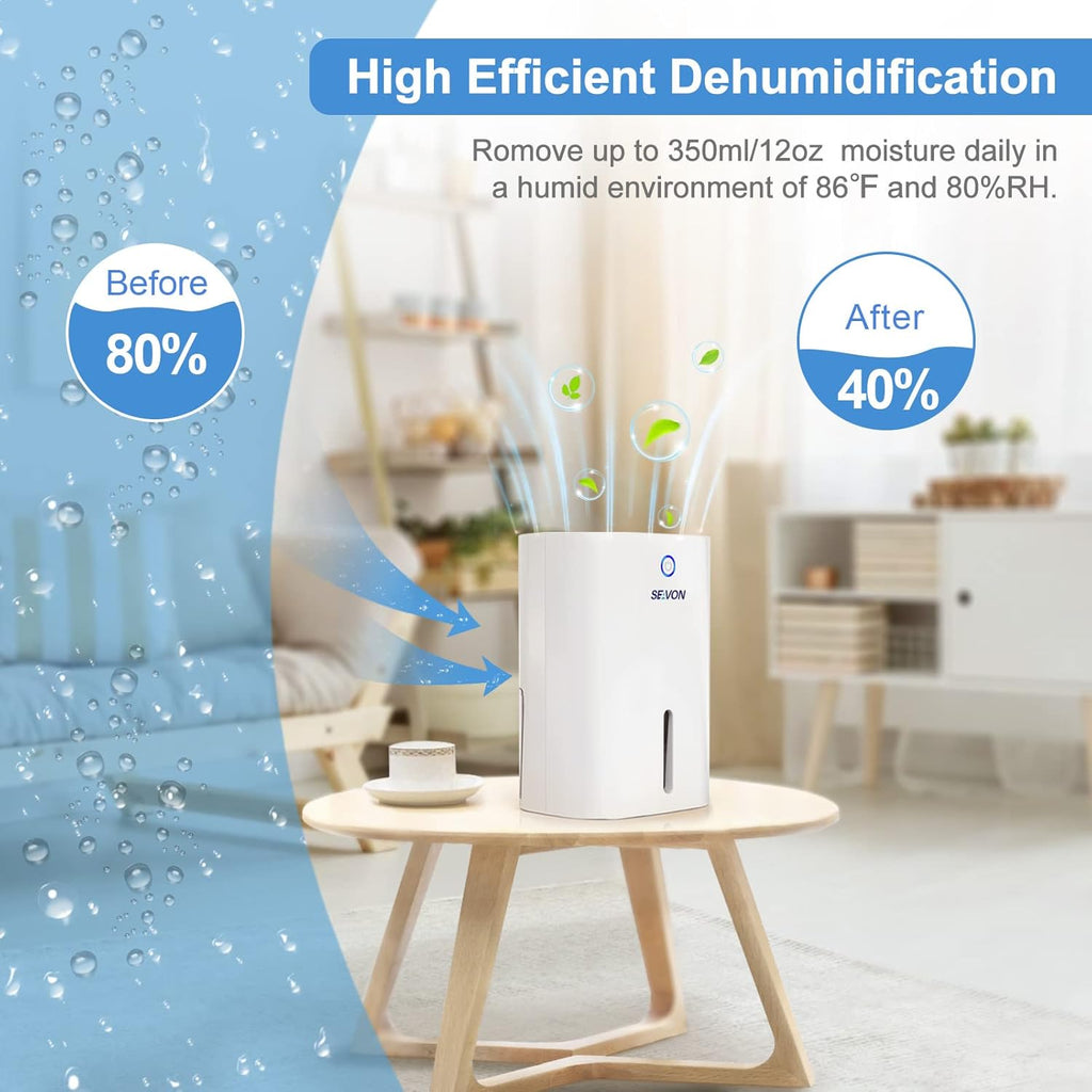 Portable Compact 27oz Mini Dehumidifier Pack of 2 R646