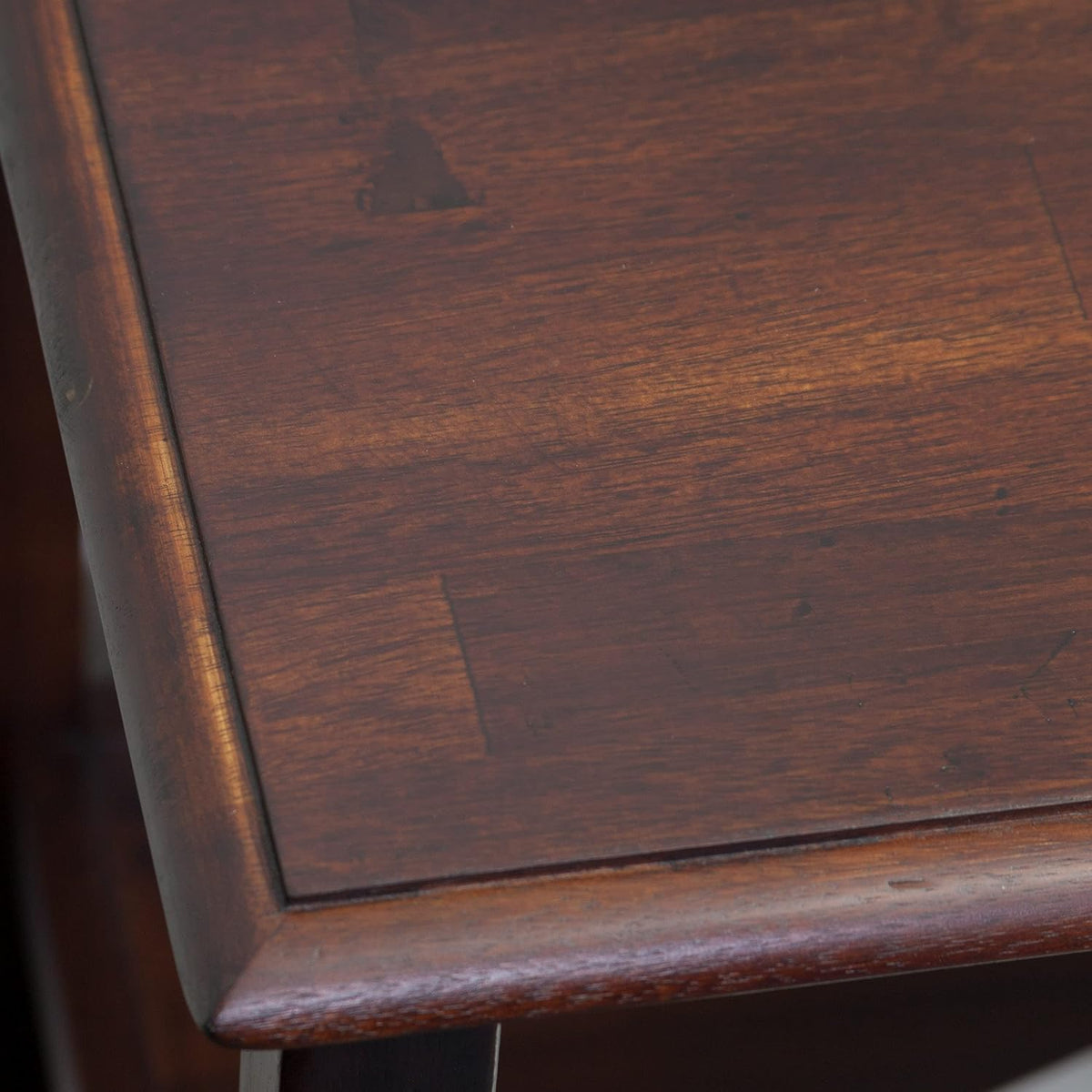Brown Mahogany Acacia Wood Accent Table Y8544