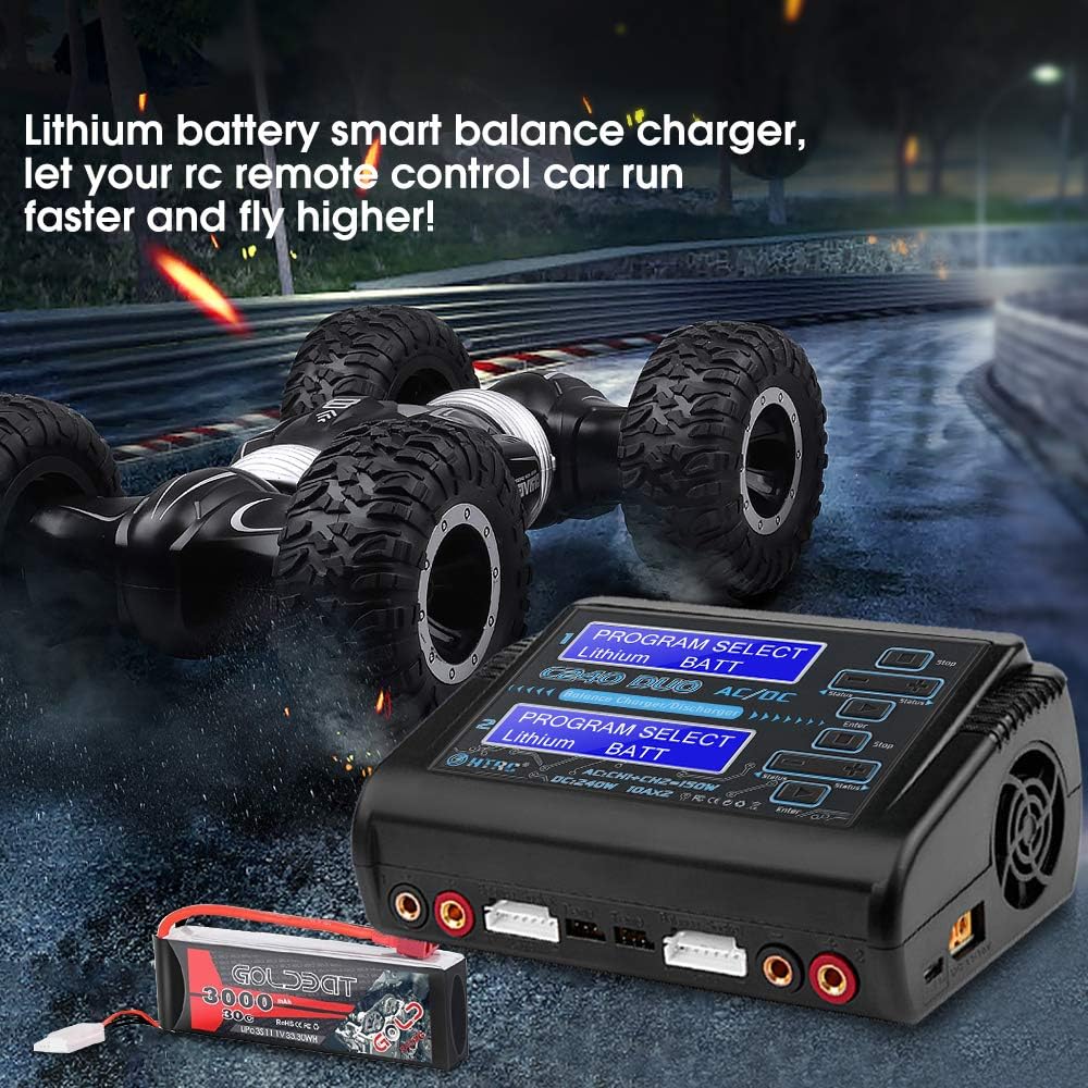 Dual LiPo Balance Charger 1S-6S AC 150W DC 240W 10A RC Battery Charger T990143