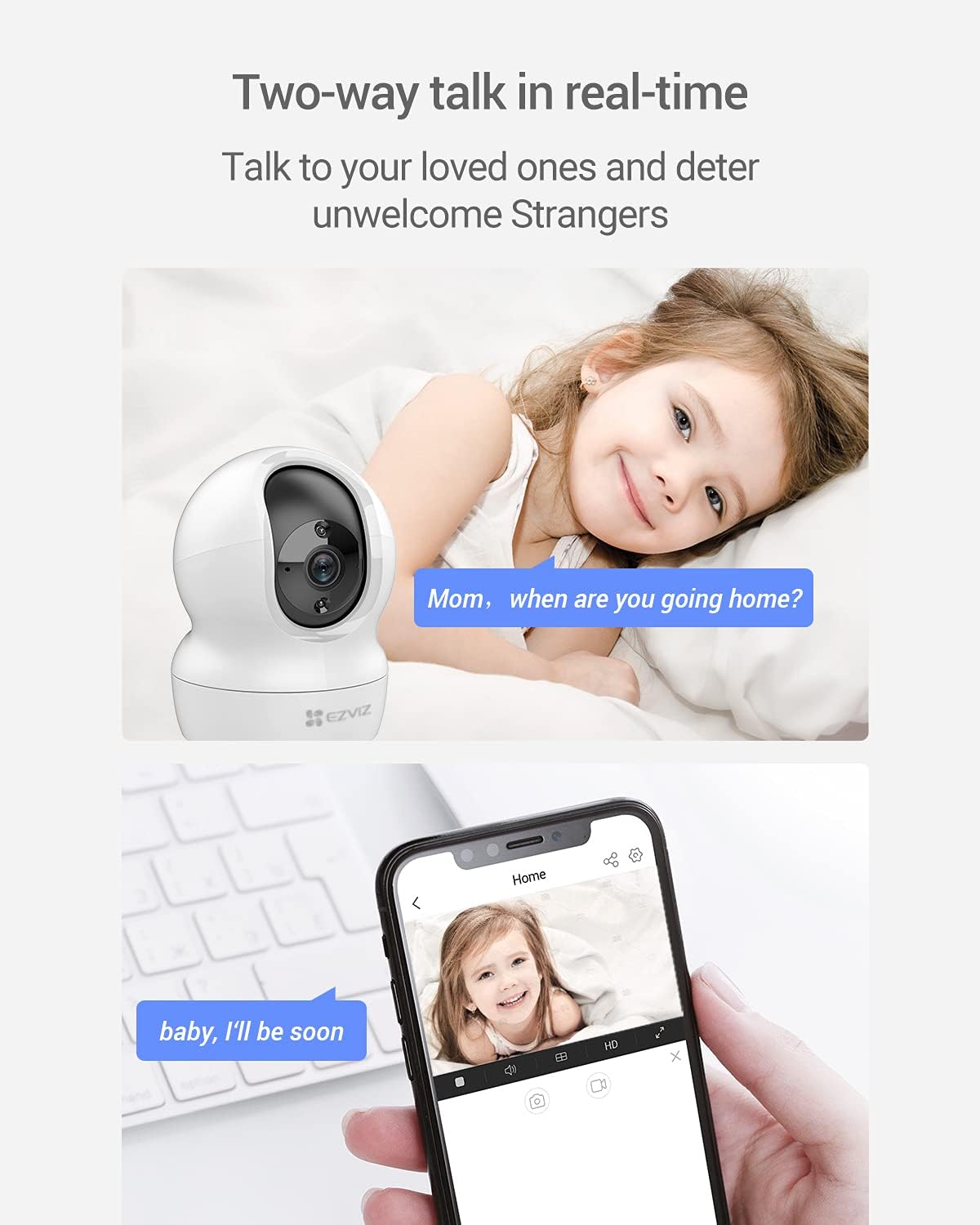 2K WiFi Indoor PTZ Camera with Night Vision B1998