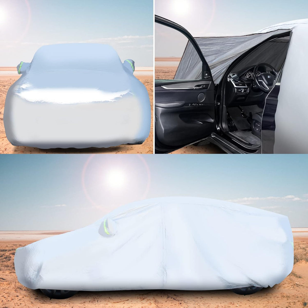 6 Layers All Weather Waterproof Car Cover with Zipper Y934
