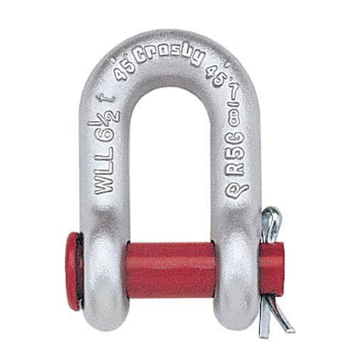 Carbon Steel Round Pin Chain Shackle, Galvanized, 4-3/4 Ton A547