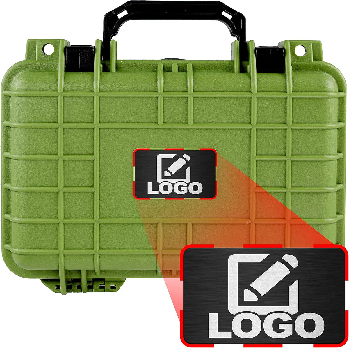 Black Waterproof Hard Case with Foam H3895