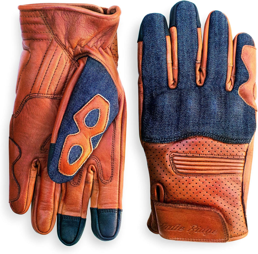 Leather Motorcycle Gloves with Touchscreen B522420