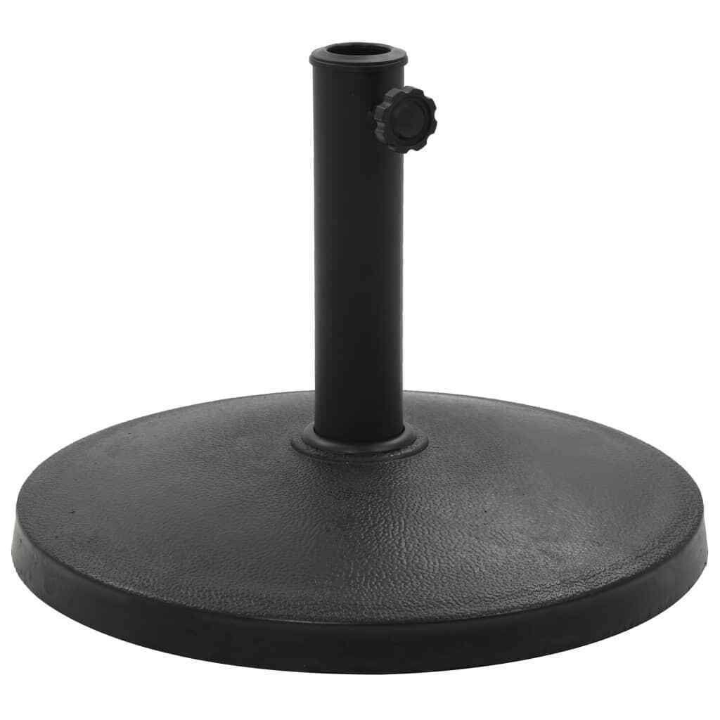 Round Polyresin 22 lbs Black Parasol Base Q38470